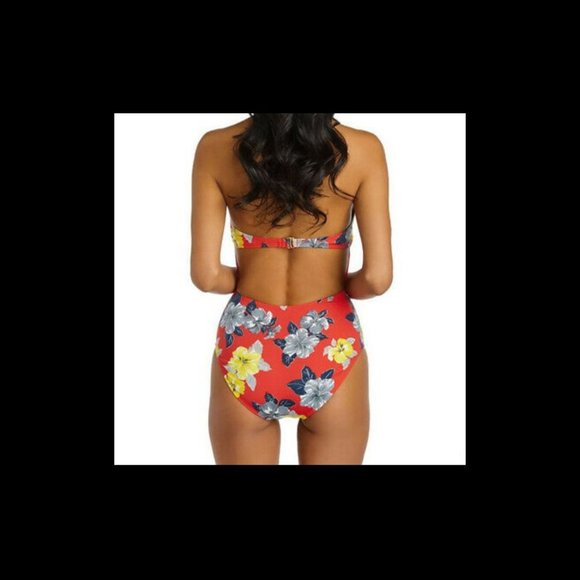 NWT $89 Ambrielle Hawaiian Floral One Piece Swimsuit in‎ Red [SZ Medium ] #3902 - Picture 4 of 12